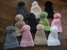 Cable Knit Pom Pom Hat- Colours