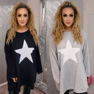 Oversized Star Top - 2 Colours
