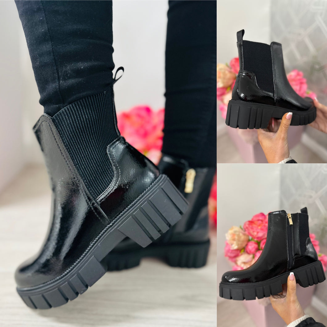 Zoe Ankle Boot- Patent