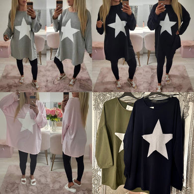 Oversized Star Top - 5 Colours