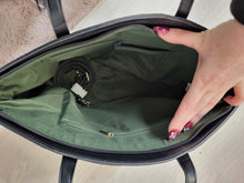 Georgina tote bag and purse set  - black